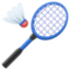 badminton racquet and shuttlecock
