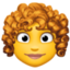 woman: curly hair