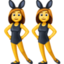 women with bunny ears