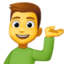man tipping hand