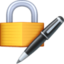 lock with ink pen