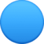 large blue circle