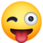stuck out tongue winking eye