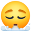 face exhaling