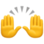 raised hands
