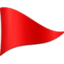 triangular flag on post