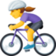 woman biking