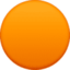 large orange circle