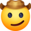 face with cowboy hat