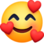 smiling face with 3 hearts