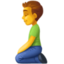 man kneeling