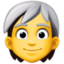 person: white hair