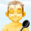 man in steamy room