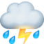 thunder cloud and rain