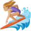 Эмодзи 🏄🏼‍♀️ Facebook.com