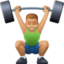Эмодзи 🏋🏼‍♂️ Facebook.com