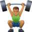 Эмодзи 🏋🏽‍♂️ Facebook.com