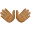 Эмодзи 👐🏾 Facebook.com