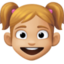 Эмодзи 👧🏼 Facebook.com