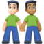 Эмодзи 👨🏻‍🤝‍👨🏾 Facebook.com