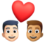 Эмодзи 👨🏻‍❤️‍👨🏽 Facebook.com