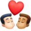 Эмодзи 👨🏻‍❤️‍💋‍👨🏽 Facebook.com