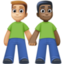 Эмодзи 👨🏼‍🤝‍👨🏿 Facebook.com