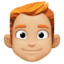 Эмодзи 👨🏼‍🦰 Facebook.com