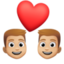 Эмодзи 👨🏼‍❤️‍👨🏼 Facebook.com