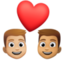 Эмодзи 👨🏼‍❤️‍👨🏽 Facebook.com