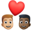 Эмодзи 👨🏼‍❤️‍👨🏿 Facebook.com