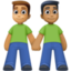 Эмодзи 👨🏽‍🤝‍👨🏾 Facebook.com