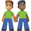 Эмодзи 👨🏽‍🤝‍👨🏿 Facebook.com