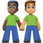 Эмодзи 👨🏿‍🤝‍👨🏽 Facebook.com
