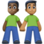 Эмодзи 👨🏿‍🤝‍👨🏾 Facebook.com