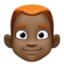 Эмодзи 👨🏿‍🦰 Facebook.com