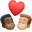 Эмодзи 👨🏿‍❤️‍💋‍👨🏼 Facebook.com