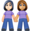 Эмодзи 👩🏻‍🤝‍👩🏽 Facebook.com