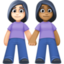 Эмодзи 👩🏻‍🤝‍👩🏾 Facebook.com