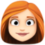 Эмодзи 👩🏻‍🦰 Facebook.com