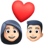 Эмодзи 👩🏻‍❤️‍👨🏻 Facebook.com