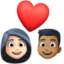 Эмодзи 👩🏻‍❤️‍👨🏾 Facebook.com