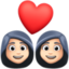 Эмодзи 👩🏻‍❤️‍👩🏻 Facebook.com