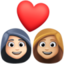 Эмодзи 👩🏻‍❤️‍👩🏼 Facebook.com