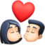 Эмодзи 👩🏻‍❤️‍💋‍👨🏻 Facebook.com