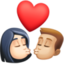 Эмодзи 👩🏻‍❤️‍💋‍👨🏼 Facebook.com