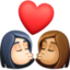 Эмодзи 👩🏻‍❤️‍💋‍👩🏽 Facebook.com