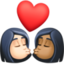 Эмодзи 👩🏻‍❤️‍💋‍👩🏾 Facebook.com