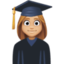 Эмодзи 👩🏼‍🎓 Facebook.com