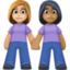 Эмодзи 👩🏼‍🤝‍👩🏾 Facebook.com